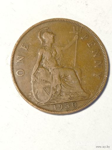 Великобритания 1  пенни 1930 года .