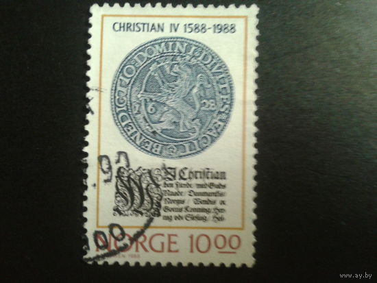Норвегия 1988 монета 17 века