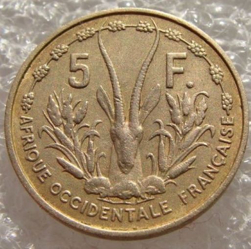 Французская Западная Африка.  5 франков 1956 год  KM#5