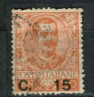 Королевство Италия - 1905 - Король Виктор Эммануил III с надпечаткой 15С на 20С - [Mi. 86] - полная серия - 1 марка. Гашеная.  (Лот 19AC)