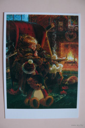 Современная открытка, Stewart Sherwood, чистая; дети, медвежата.
