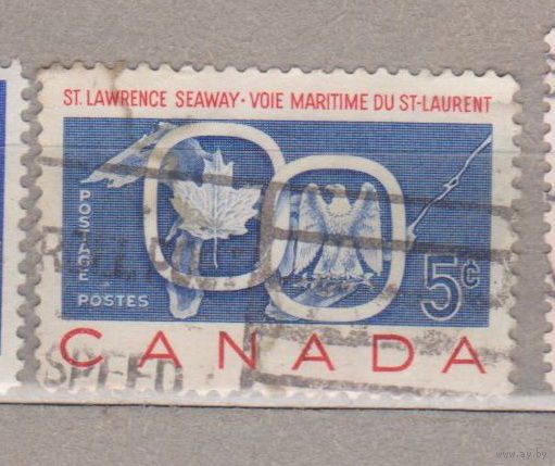 Птицы Фауна герб Открытие морского пути Святого Лаврентия Канада 1959 год лот 1072