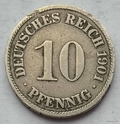 Германия 10 пфеннигов 1901 г. A