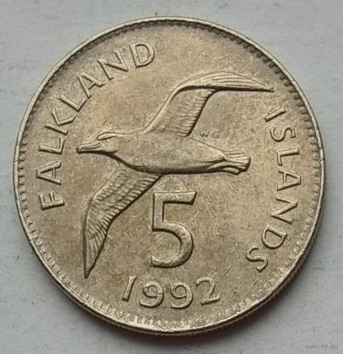 Фолклендские острова (Фолкленды) 5 пенсов 1992 г.