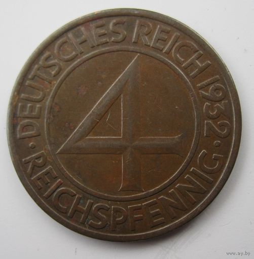 Германия 4 пфеннига 1932 А   .14-478