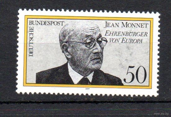 Присвоение Жану Монне звания Почётного гражданина Европы Германия 1977 год серия из 1 марки