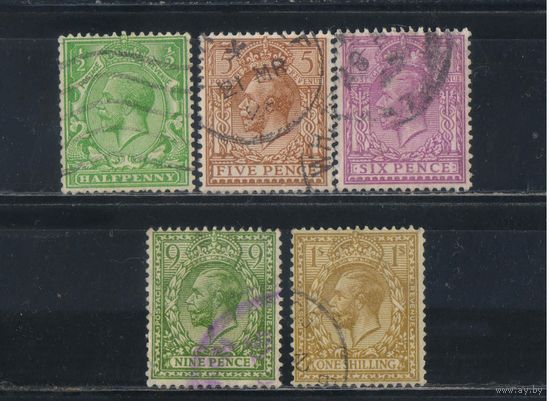 Великобритания 1924 GV Стандарт #154,161-3,165