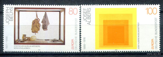 Германия - 1993г. - Современное искусство - полная серия, MNH, одна марка с отпечатком [Mi 1673-1674] - 2 марки