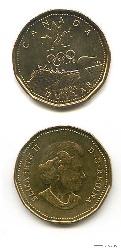 КАНАДА "ЗОЛОТОЙ" доллар 2004 ОЛИМПИАДА UNC