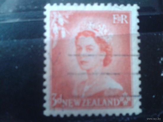 Новая Зеландия 1953 Королева Елизавета 2  3 пенса