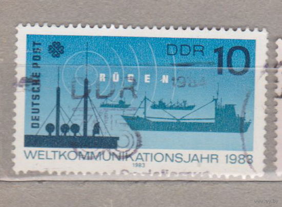 Флот Корабли коммуникации Германия ГДР 1983 год лот 1019