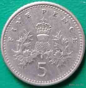 Великобритания 5 пенсов 1990