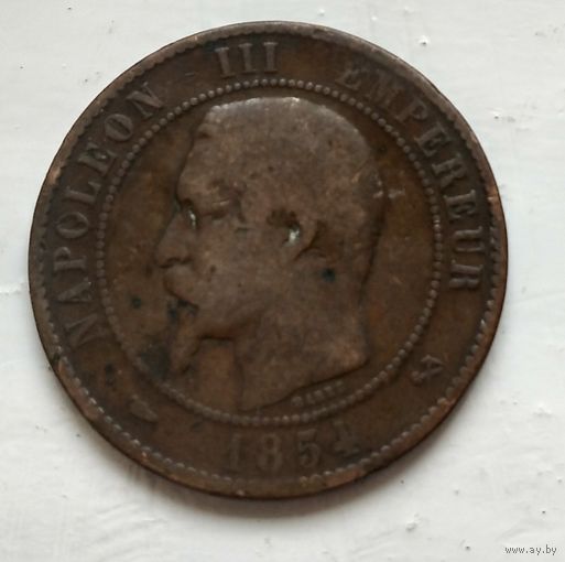 Франция 10 сантимов, 1854 B - Руан 2-4-18