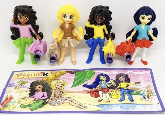 Серия игрушек из киндера девочки путешественницы