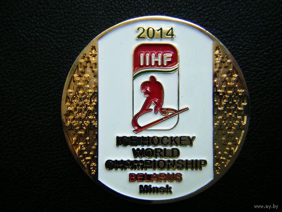 Настольная медаль Чемпионат Мира по Хоккею. МИНСК 2014г.