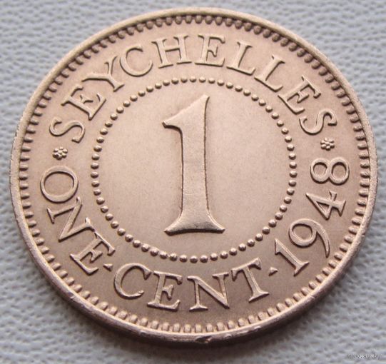 Сейшельские острова - Сейшелы /Seychelle/  1 цент 1948 года  KM#5