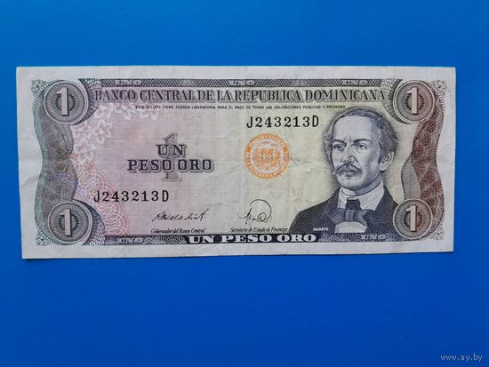 1 песо 1988 года. Доминиканская республика. Распродажа.