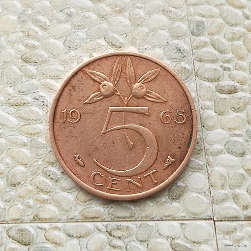 5 центов 1965 года Нидерланды. Королева Юлиана.