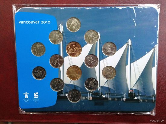 Набор монет Олимпиада Ванкувер 2010 г.