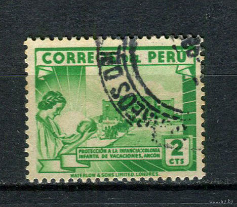 Перу - 1938 - Центр детского отдыха 2С - [Mi.387] - 1 марка. Гашеная.  (Лот 57BZ)