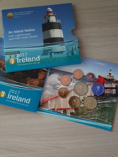 Ирландия - набор монет евро регулярного чекана (8 монет) 2017 года в буклете.