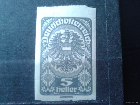 Немецкая Австрия 1920 Стандарт, герб** без перф.