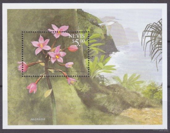 1999 Невис 1398/B165 Цветы MNH