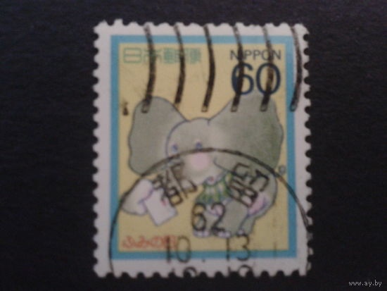Япония 1987 день марки, слон
