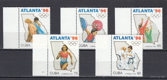 Спорт. Олимпийские игры. Куба. 1996. 5 марок.  Michel N 3899-3903 (5,5 е)