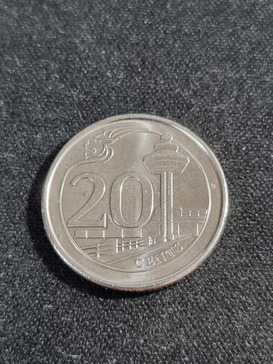 Сингапур 20 центов 2013  UNC