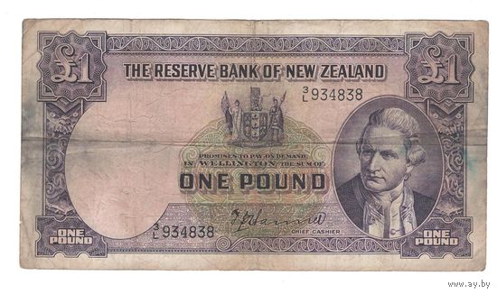Новая Зеландия 1 фунт образца 1956 года. Состояние VF+!