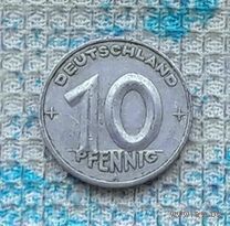 ГДР 10 пфеннигов 1950 года. Монетный двор А.