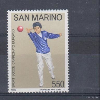 [697] Сан Марино 1986. Спорт.Игра бочче. Одиночный выпуск. MNH