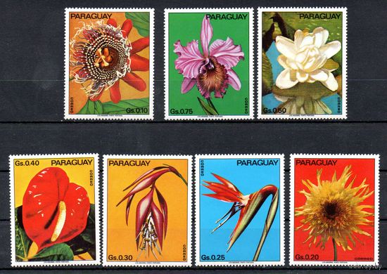Орхидеи Парагвай 1973 год серия из 7 марок