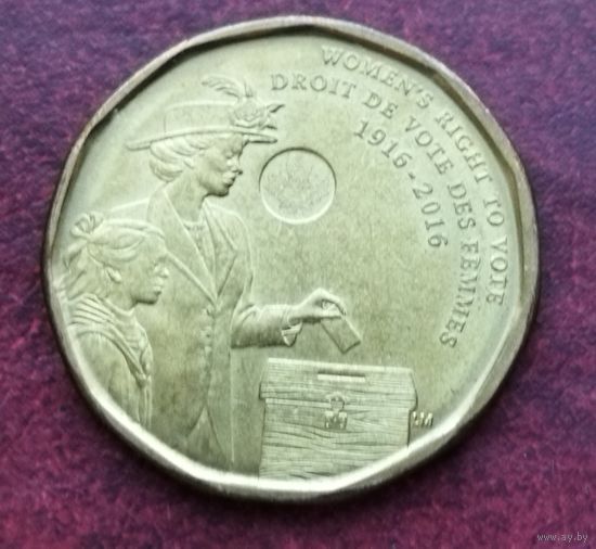 Канада 1 доллар, 2016 100 лет женскому избирательному праву