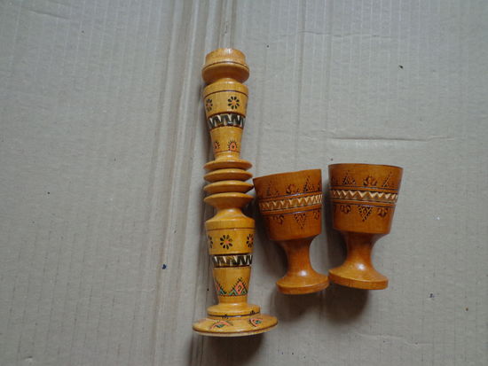 Набор деревянный декоративный из трех предметов (СССР)