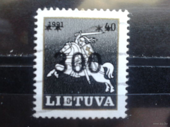Литва 1993 Стандарт, Погоня, Надпечатка 300