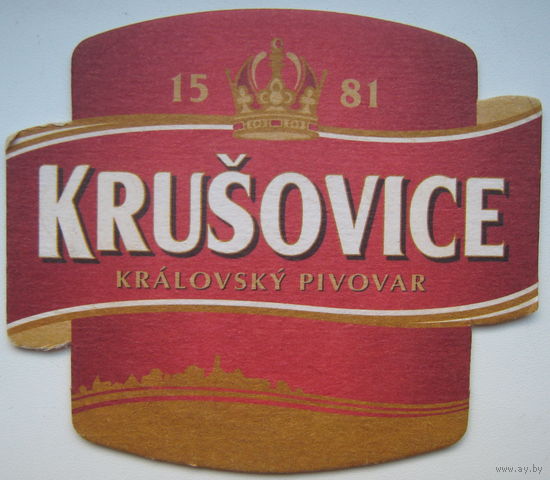 Подставка под пиво (бирдекель) Krusovice. В ассортименте. Цена за 1 шт.