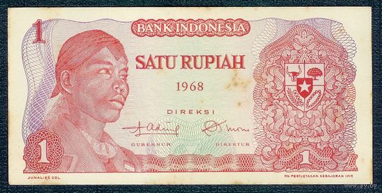 Индонезия, 1 рупия 1968 год. UNC-