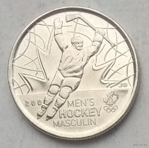 Канада 25 центов 2009 г. Победа мужской сборной на олимпиаде в Солт-Лейк-Сити 2002 г.