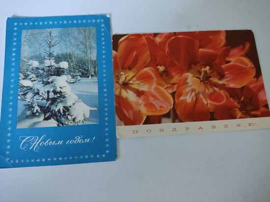 2 открытки фотохудожницы Н.Матановой 1968-9 гг.