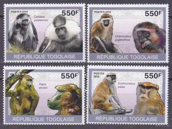 2010 Того 3484-3487 Фауна - Обезьяны 8,50 евро