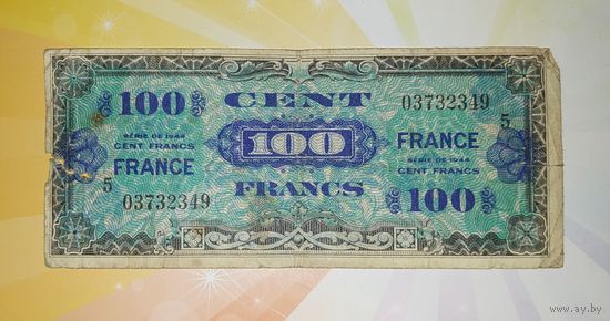 Франция 100 франков 1944г.