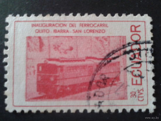 Эквадор 1957 тепловоз, марка из блока