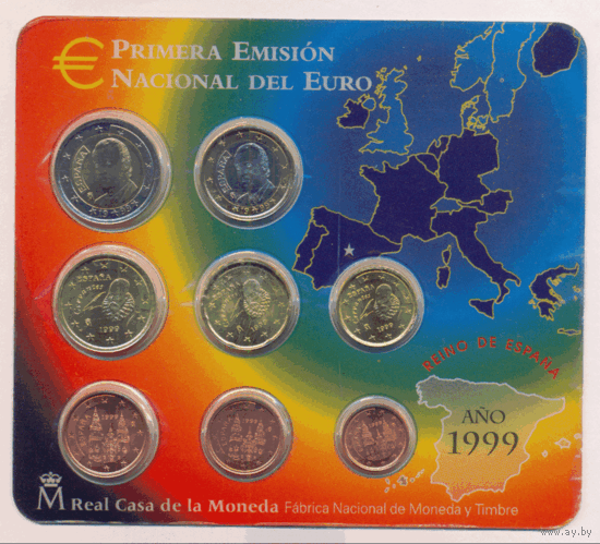Испания набор евро 1999 UNC