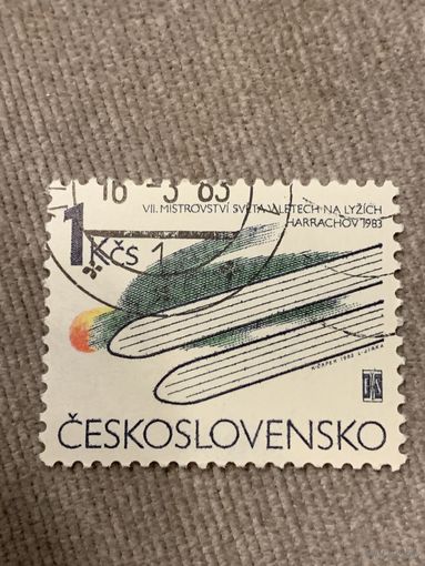 Чехословакия 1983. Чемпионат мира по прыжкам на лыжах. Марка из серии