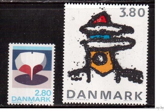 Дания-1985,(Мих. 851-852) ** , Искусство, Живопись(полная серия)