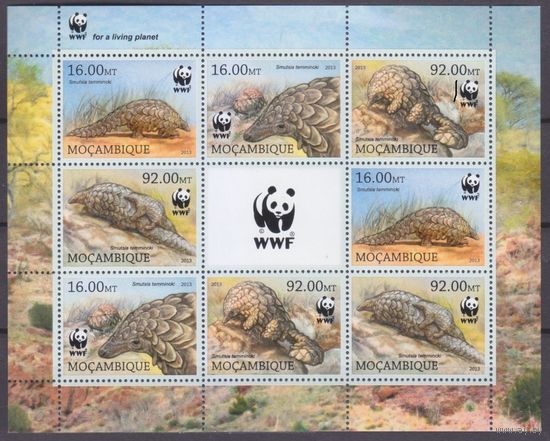 2013 Мозамбик 6429-6432KL WWF / Фауна 26,00 евро