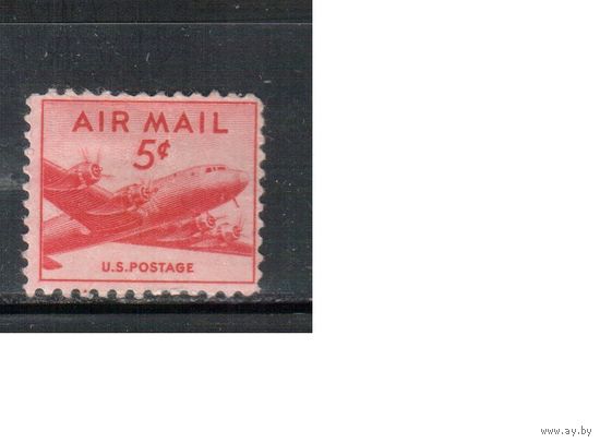 США-1947, (Мих.552), *  , Авиапочта, Самолет "Дуглас" (2)