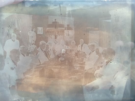 Старинный негатив фотопластина.Панская свадьба,крэсы,1927 год. Размер 13 х 18 см.